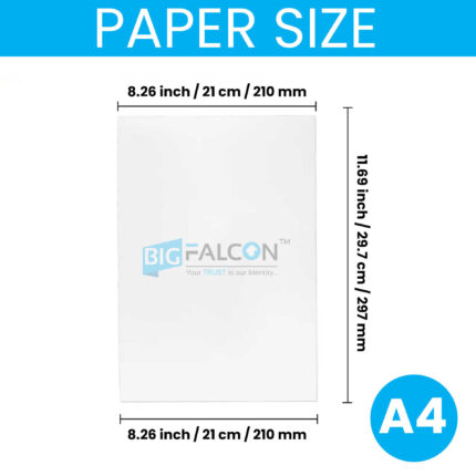 BIGFALCON Premium Ultra Glossy Photo Paper 240 GSM A4 Size (210x297mm) RC Resin Coated Water proof Inkjet Photo Paper 20 Sheets for all Inkjet Printer